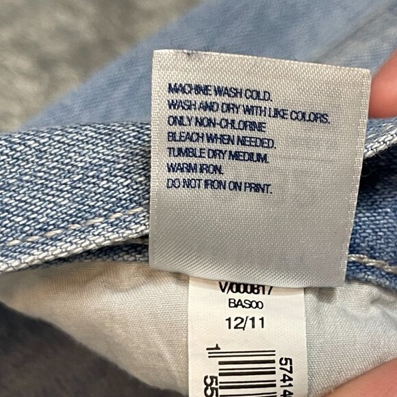 Old Navy Y2K Mens Painter Carpenter Utility Baggy Light Wash Denim Jean 42x32* - Picture 10 of 10